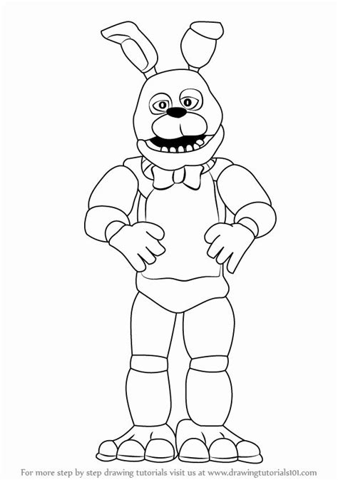 Bonnie How To Draw Easy Sketch Coloring Page