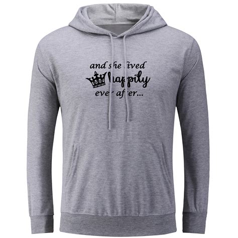Idzn And They Lived Happily Ever After Quote Womens Hoodie Fashion