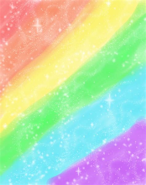 Rainbow Glitter Stars Wallpaper