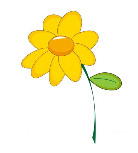 Gelbe Blumen-Clipart Kostenloses Stock Bild - Public Domain Pictures