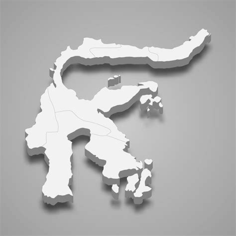 Premium Vector Isometric Map Of Sulawesi Is An Island Of Indonesia