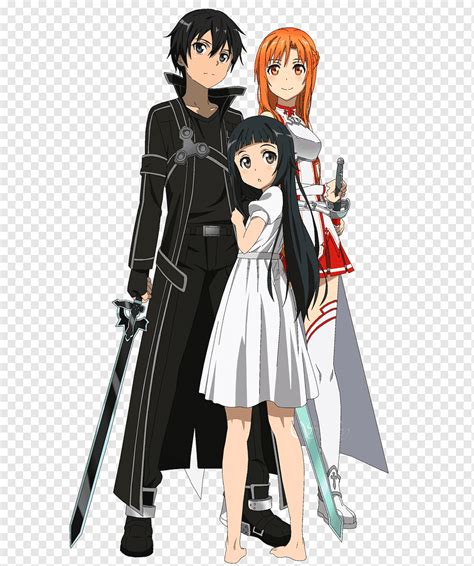 Kirito Asuna Sinon Sword Art Online Anime Sword Art Black Hair Fictional Character Cartoon