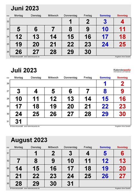 Kalender Juli 2023 Als Pdf Vorlagen