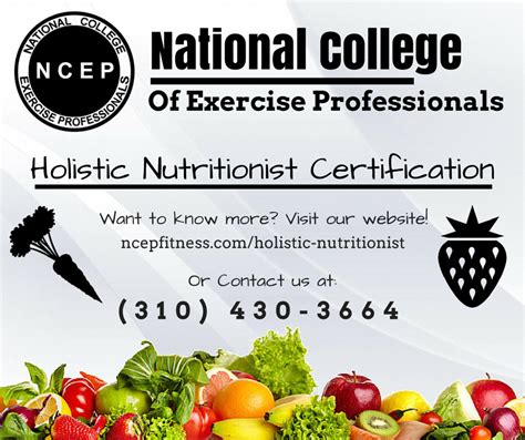 The Ncep Holistic Nutritionist Certification Course Teaches The Ncep