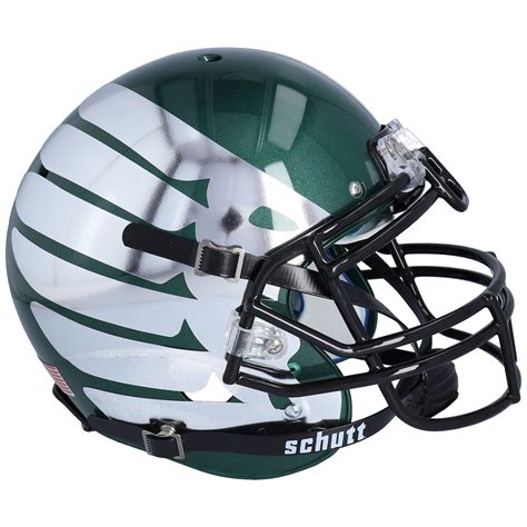 Oregon Ducks Schutt Green And Silver Wing Authentic Football Helmet