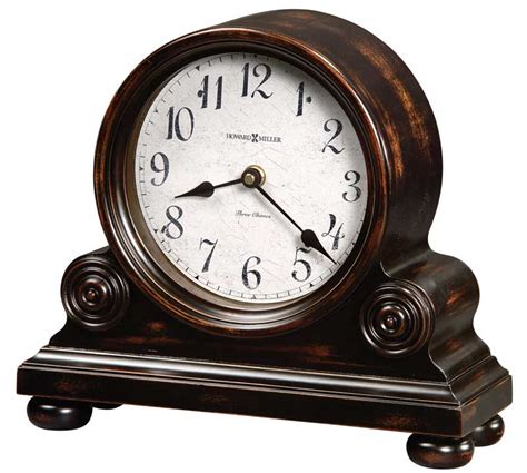 Howard Miller Murray 635 150 Worn Black Triple Chime Mantel Clock