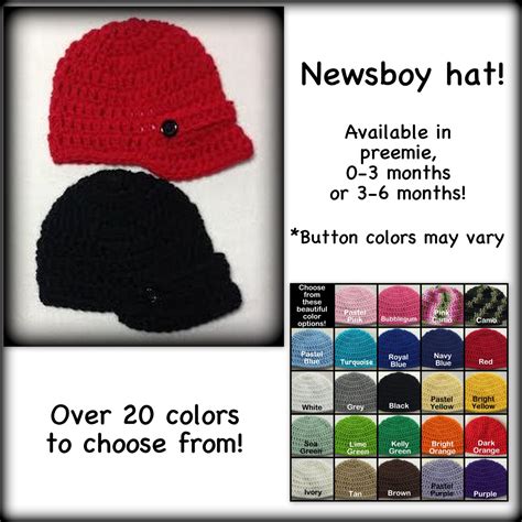 Baby Newsboy Hat Photo Prop Newborn 0 3 Months 3 6 Months