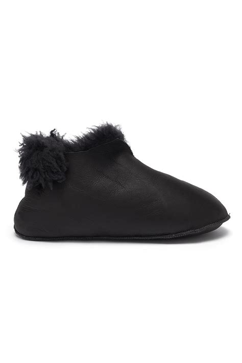 Graphite Black Teddy Shearling Slipper Boots Womens Gushlow And Cole