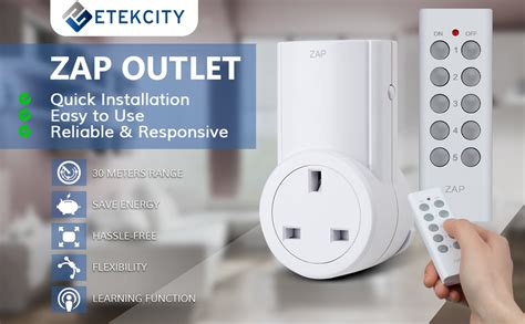 Etekcity Wireless Remote Control Sockets Programmable Electrical Outlet