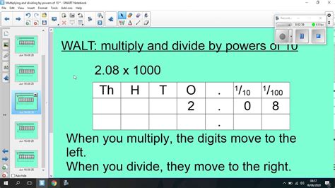 Multiplying And Dividing By Powers Of 10 Youtube