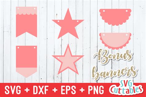 Bunting Banners Bundle Svg Cut Files Svgcuttablefiles