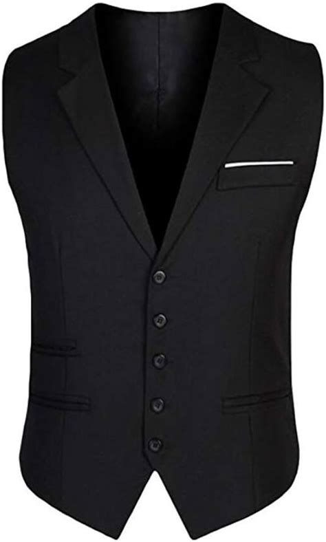 Mens Slim Fit Grey Suits Vest Business Suit Dress Waistcoat Vests