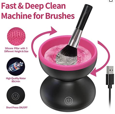 Electric Makeup Brush Cleaner Machine Alyfini Portable Automatic Usb Cosmetic Brush Cleaner