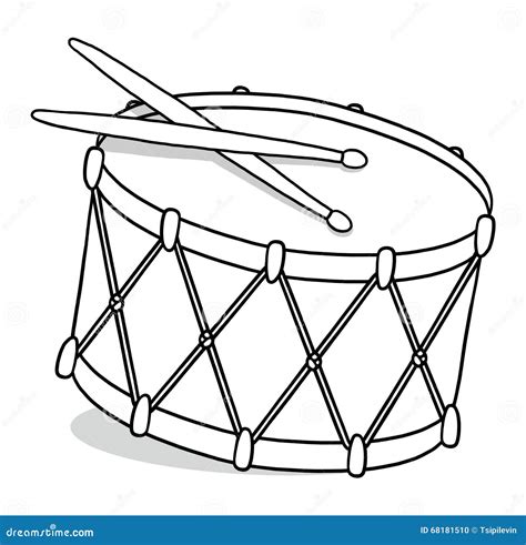 Drum Outline Illustration CartoonDealer 68181510