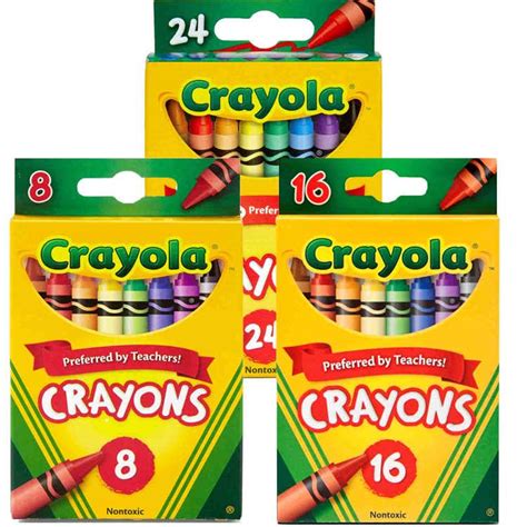 Crayola® Regular Size Crayons 8 12 16 24 Ct Beckers