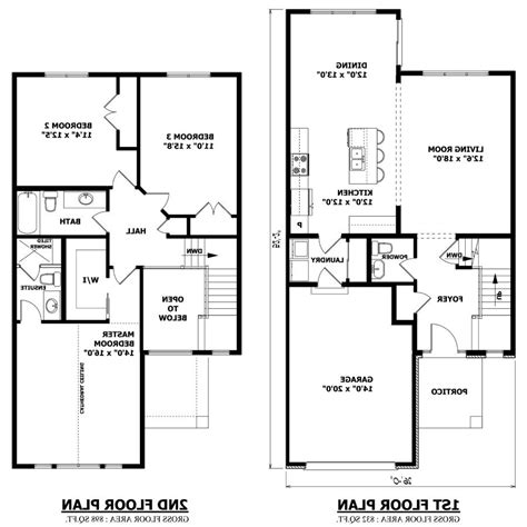 Simple Two Storey House Floor Plan Image To U