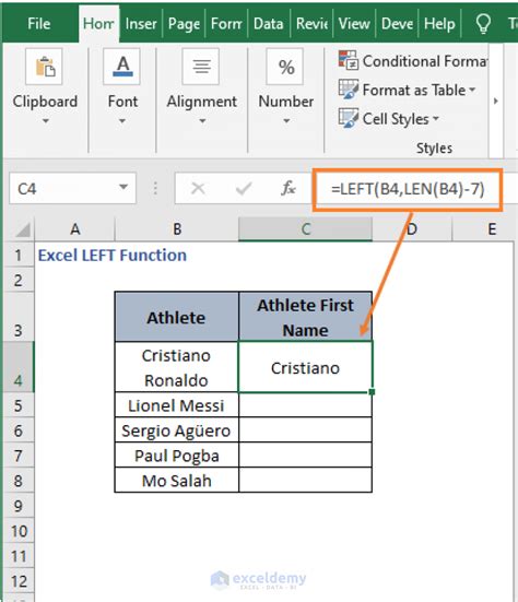 How To Use Left Function In Excel 4 Examples Exceldemy
