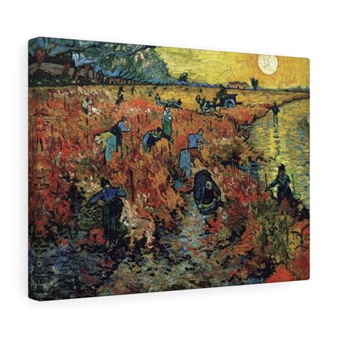 Red Vineyard At Arles Canvas Print Vincent Van Gogh 1888