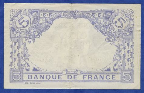 France Currency 5 Francs Zodiac Banknote Of 1916world Banknotes