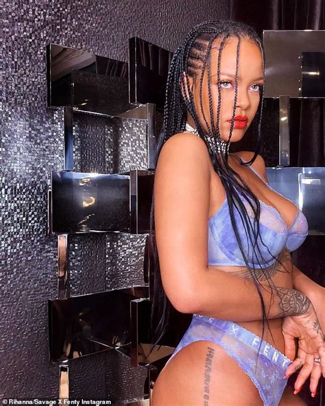 Rihanna Wears Lavender Thong And Matching Lace Bra From Her Lingerie Brand Savage X Fenty Oltnews