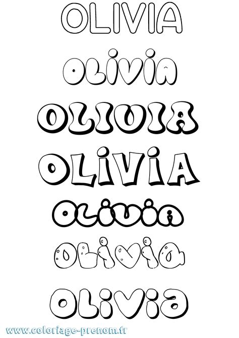 Coloriage Du Prénom Olivia à Imprimer Ou Télécharger Facilement