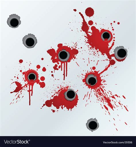 Gunshot Blood Background Royalty Free Vector Image