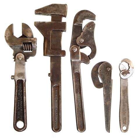 Unusual Adjustable Wrenches Including Some Quick Adjust Types A