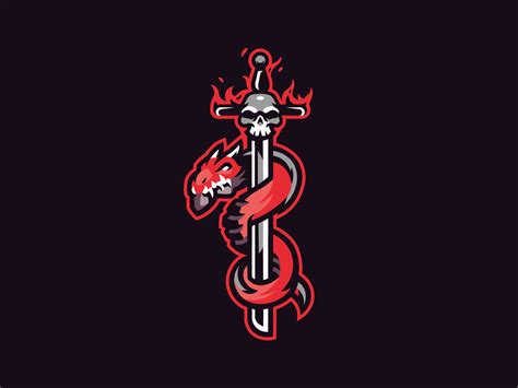 Dragon Sword Mascot Logo By Tim S On Dribbble