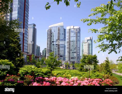 High Rise Buildings And Parks In Beautiful Downtown Vancouver British