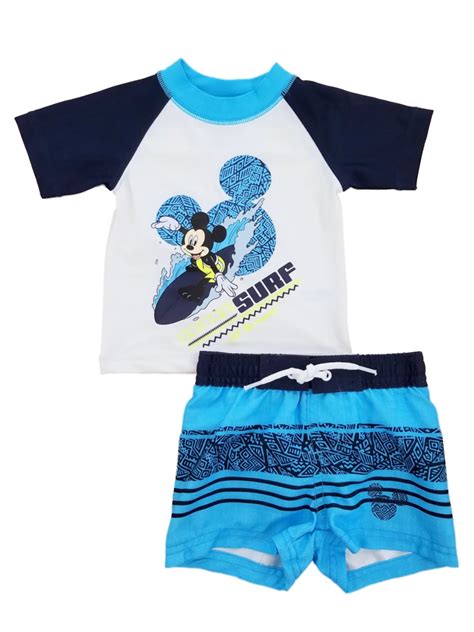 Disney Disney Mickey Mouse Safari Surf Infant Boys Rash Guard And Swim