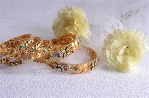 Round Party Fancy Ladies Gold Bangle Set At Rs 67500000set In Pune Id 23506419388
