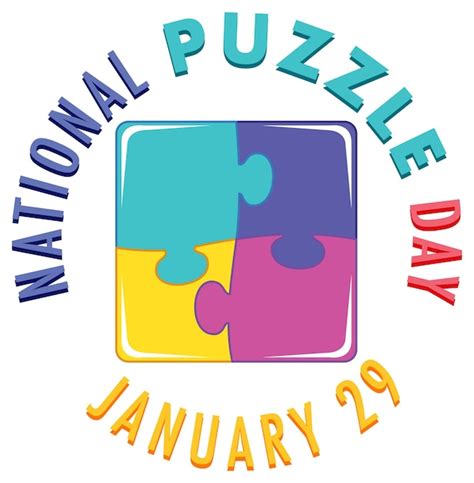 Premium Vector National Puzzle Day Banner
