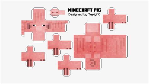 Minecraft Papercraft Pig Free Transparent Png Download Pngkey