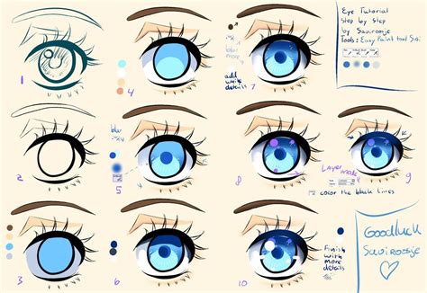 Step By Step Manga Eye Tutorial By Saviroosje On Deviantart How To