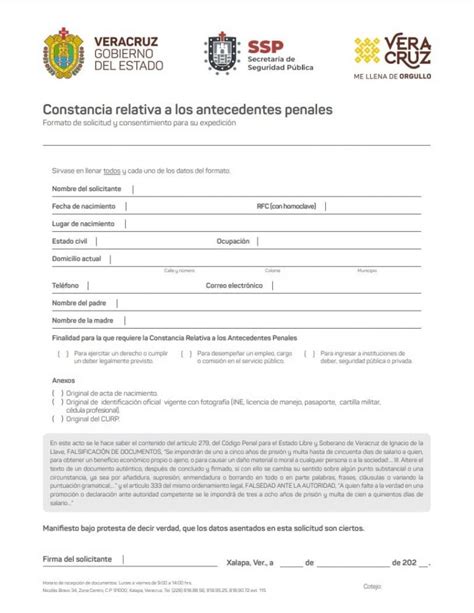 Carta De Antecedentes No Penales Coatzacoalcos