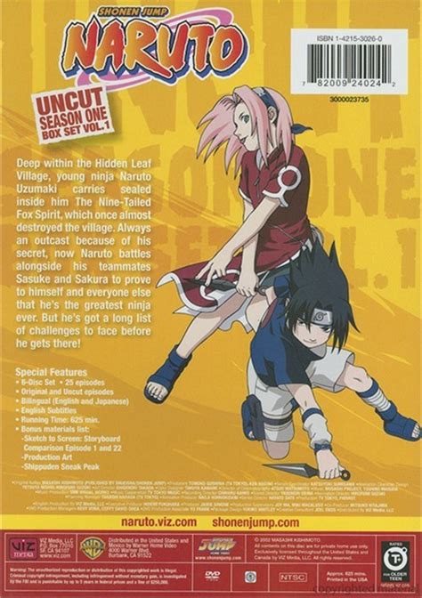 Naruto Season 1 Volume 1 Uncut Dvd Dvd Empire