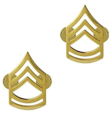 us army gold enlisted rank e7 sergeant first class sfc military hat pin 2pc pins £13 24