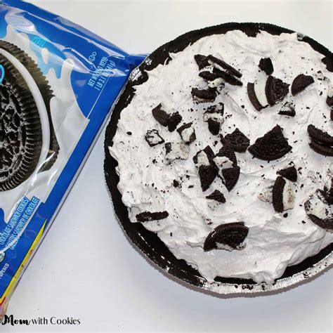No Bake Oreo Cream Pie Recipe Mom With Cookies