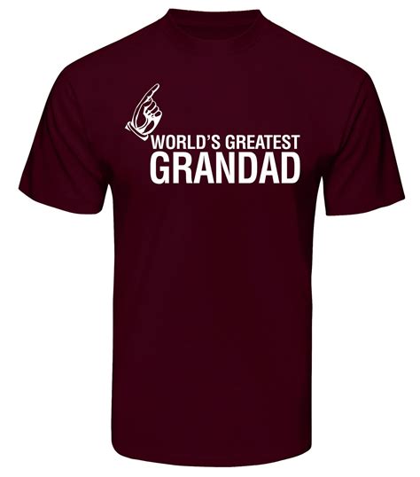 Worlds Greatest Grandad T Shirt Funny Mens Great T Fathers Day