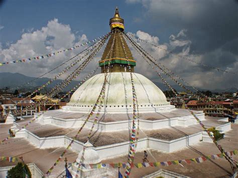 Boudhanath Stupa Stunning Buddhist Stupa Of Tibetan In Nepal Travel Tourism And Landscapes