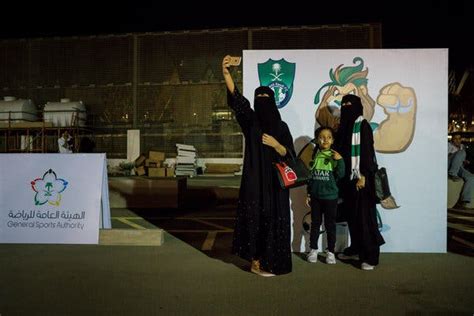 New Sound At Saudi Soccer Game Women Cheering From The Stands The