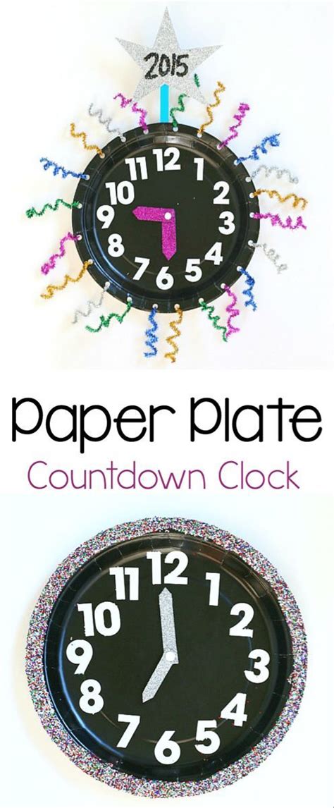 Egal wo sie sich weltweit. Silvester mit Kindern: Countdown-Uhr basteln mit Papptellern - Buggy und Buddy in 2020 | Basteln ...