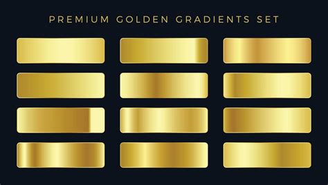 Conjunto De Gradientes Dourados Premium 2005587 Vetor No Vecteezy