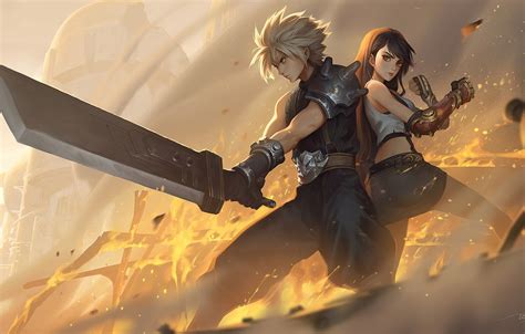 Ff7 finalfantasyvii finalfantasy finalfantasy7 tifalockhart cloudstrife ffvii tifa finalfantasyviiremake. Wallpaper Swords, Final Fantasy VII, Cloud Strife, Tifa ...