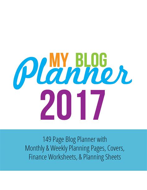 Free Printable Blog Planner 2017 Edition A Well Crafted Party