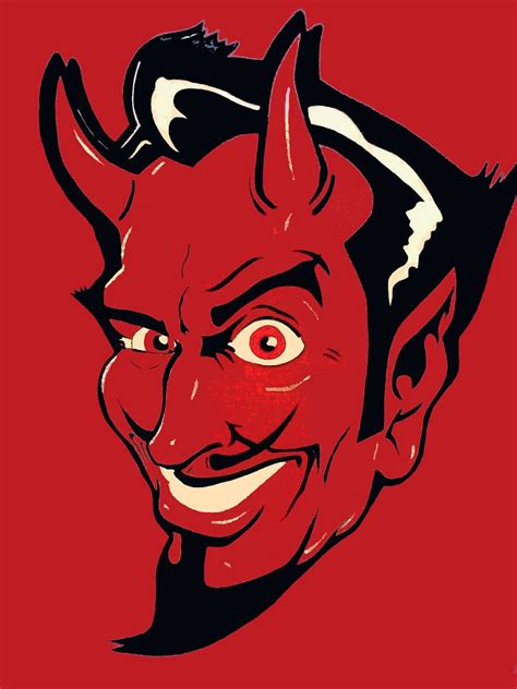 Vintage 60s 70s Pop Art Devil Artwork Unsigned Devil Schumer Face