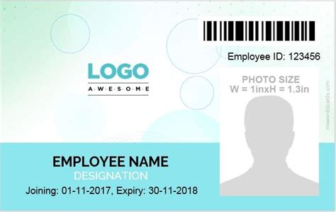 65 Standard Id Card Template For Word Psd File With Id Card Template