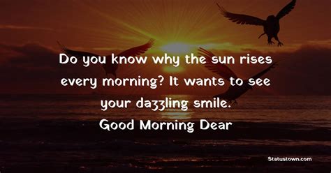 Do You Know Why The Sun Rises Every Morning It Wants To See Your