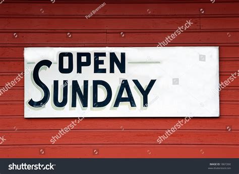 Open Sunday Sign Stock Photo 1867260 Shutterstock