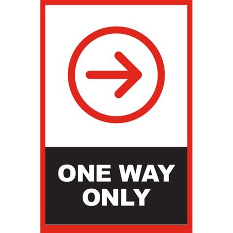 Series 2 One Way Right Arrow Postersign Abc Equipment Store
